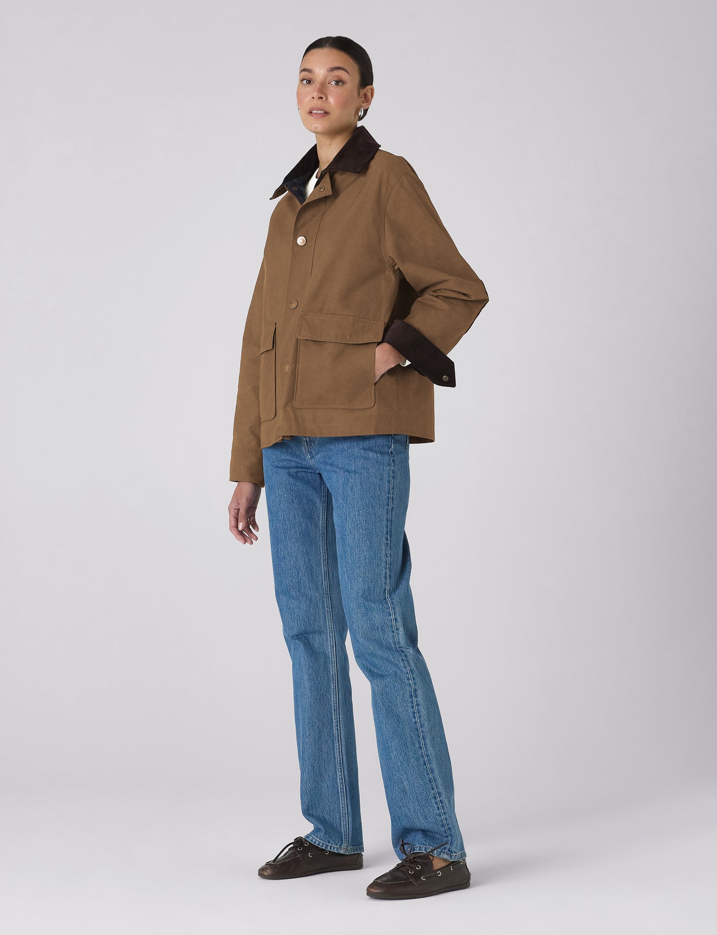 Kent Jacket: Waxed Cotton, Chocolate