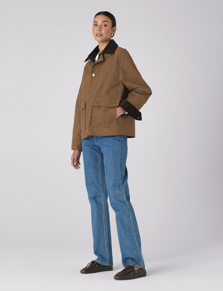 Kent Jacket: Waxed Cotton, Chocolate