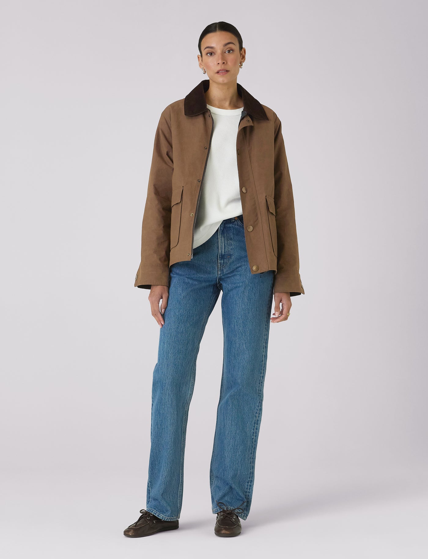 Kent Jacket: Waxed Cotton, Chocolate
