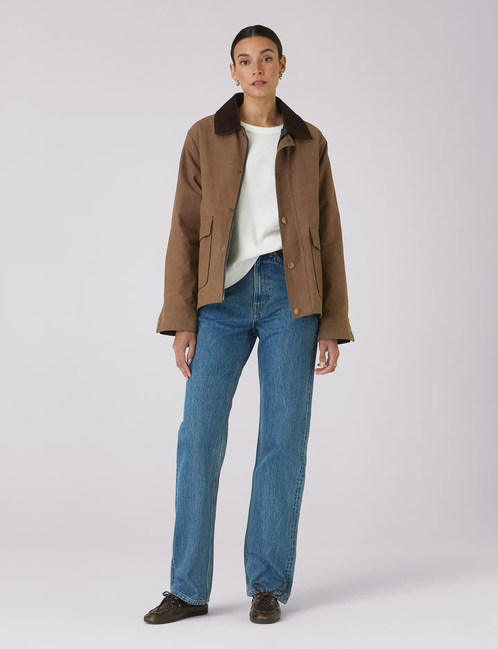 Kent Jacket: Waxed Cotton, Chocolate