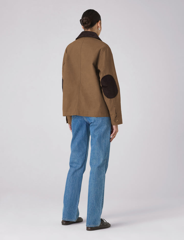 Kent Jacket: Waxed Cotton, Chocolate