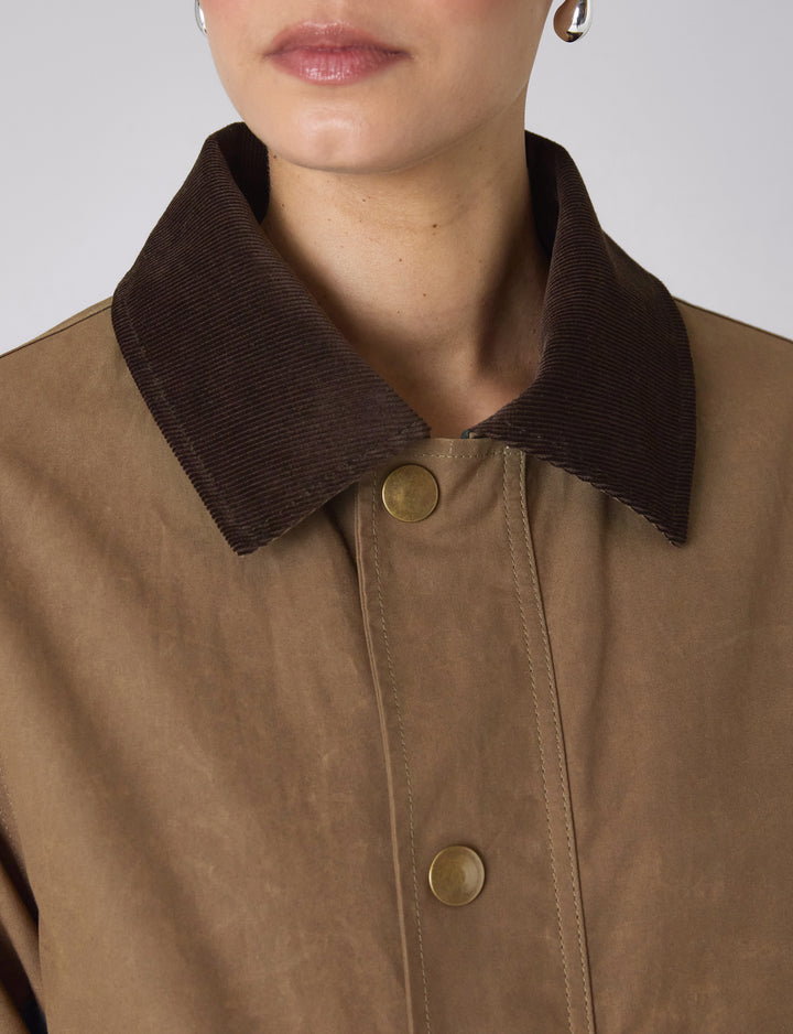 Kent Jacket: Waxed Cotton, Chocolate