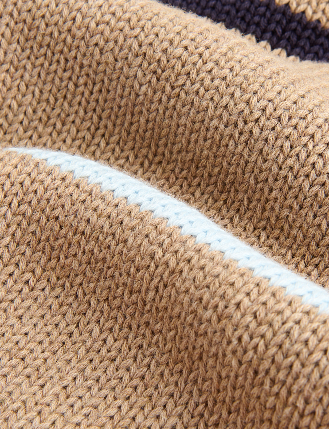 Cornwall Jumper: Cotton, Sand and Blue Multi Stripe