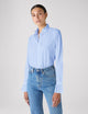 Kew Blouse: Fine Poplin, Sky Blue