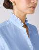 Kew Blouse: Fine Poplin, Sky Blue