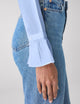 Kew Blouse: Fine Poplin, Sky Blue