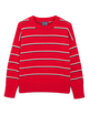 Cornwall Jumper: Cotton, Red and Navy Blue Stripe