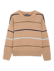 Cornwall Jumper: Cotton, Sand and Blue Multi Stripe
