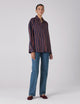 The Weekend: TENCEL™ Lyocell, Navy Blue and Red Stripe