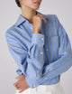 The Weekend: TENCEL™ Lyocell, Cornflower and Mocha Stripe