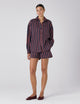 The Boxer: TENCEL™ Lyocell, Navy Blue and Red Stripe