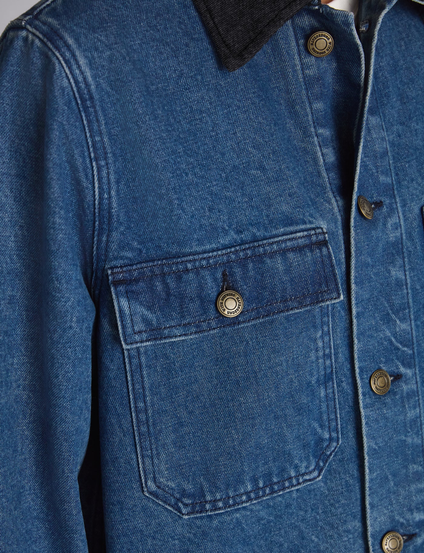 Delon Chore Jacket: Denim, Mid Blue