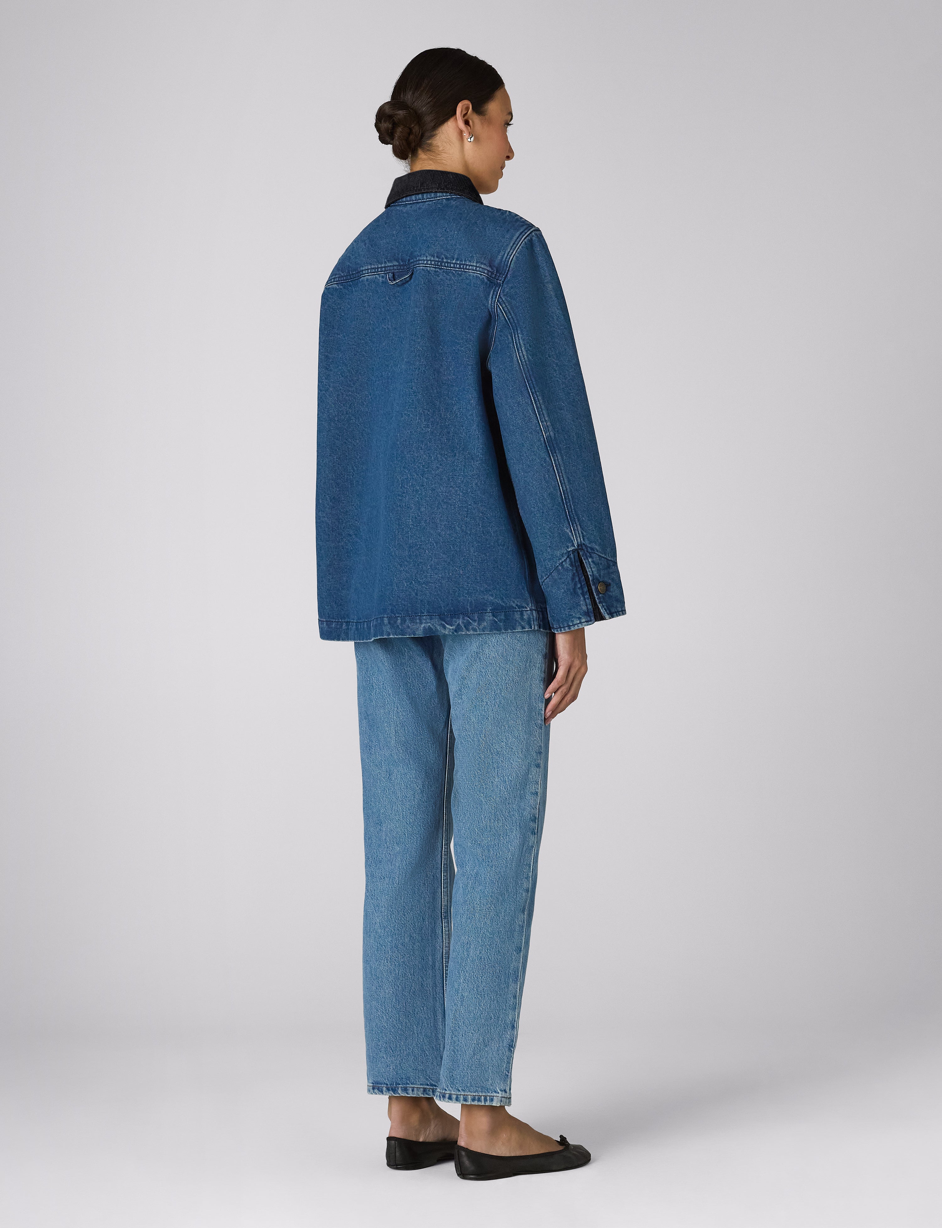 Delon Chore Jacket: Denim, Mid Blue – With Nothing Underneath