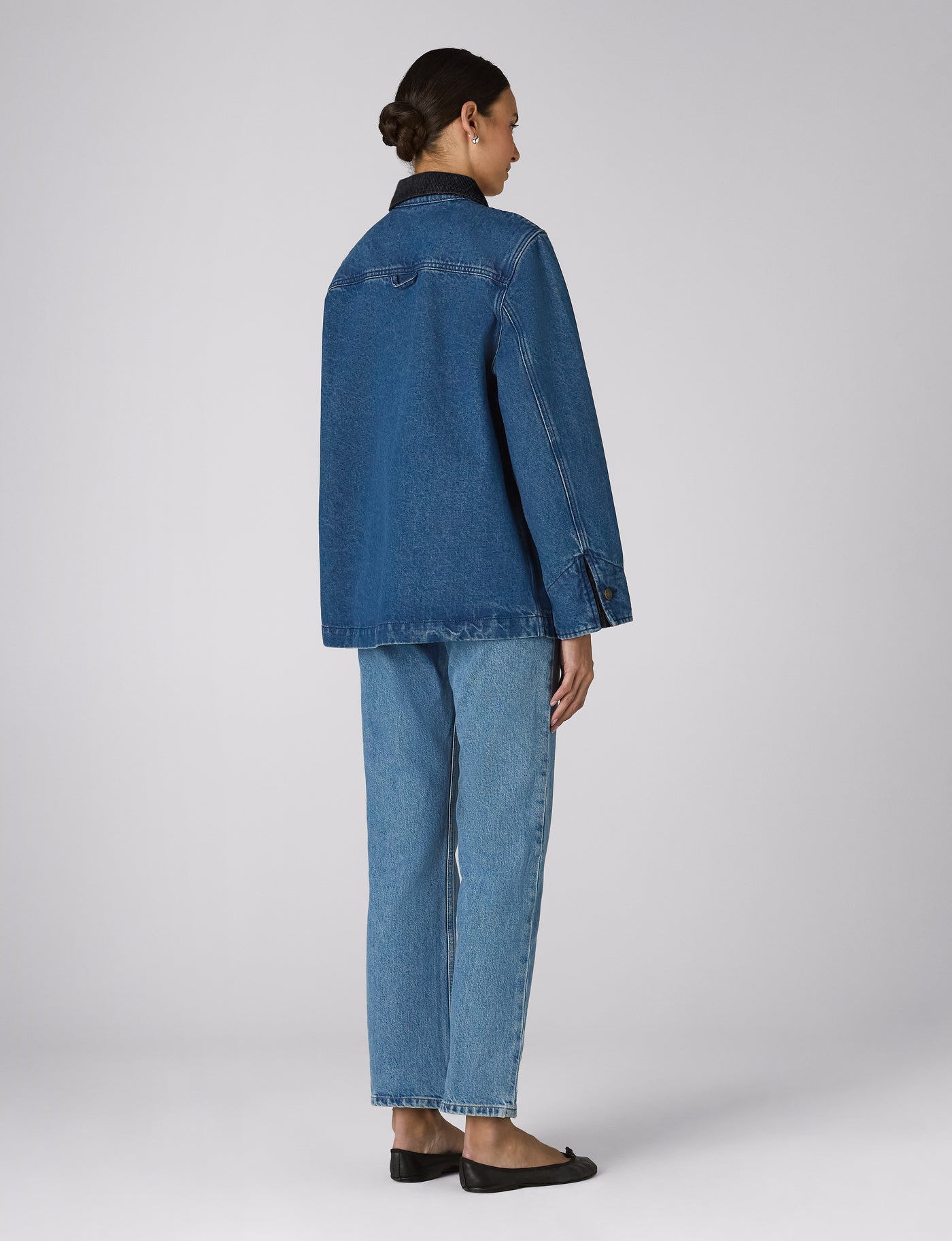 Delon Chore Jacket: Denim, Mid Blue