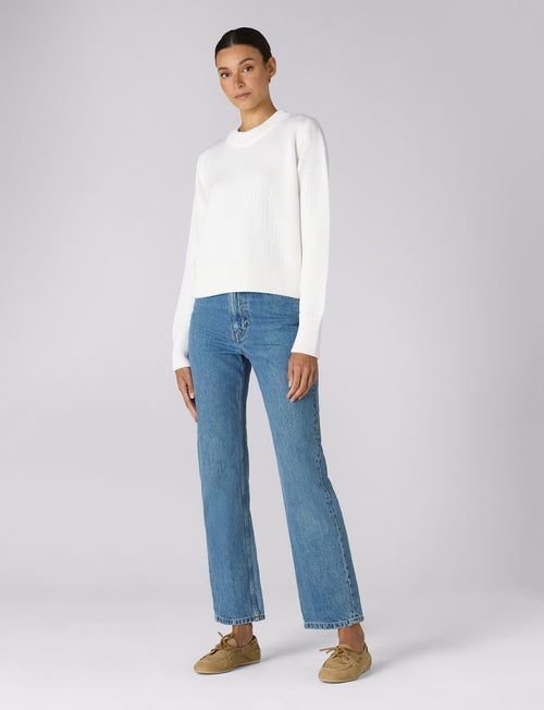 Devon Jumper: Cotton, Cream