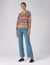 Devon Jumper: Cotton, Sand and Poppy Multi Stripe