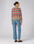 Devon Jumper: Cotton, Sand and Poppy Multi Stripe