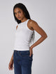 Carnaby Tank: Cotton Textured Rib, Off-White