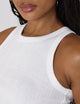 Carnaby Tank: Cotton Textured Rib, Off-White