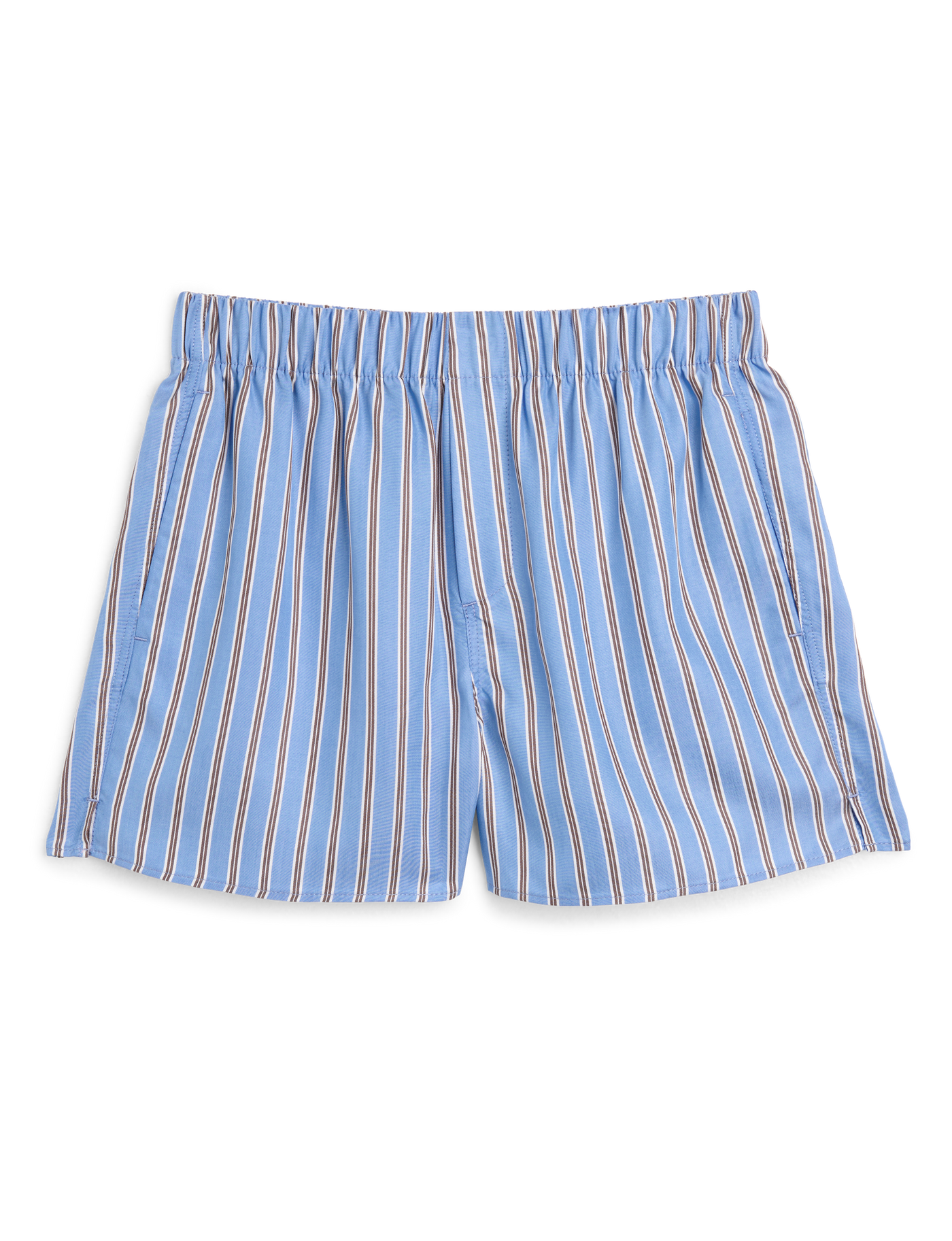 The Boxer: TENCEL™ Lyocell, Cornflower and Mocha Stripe