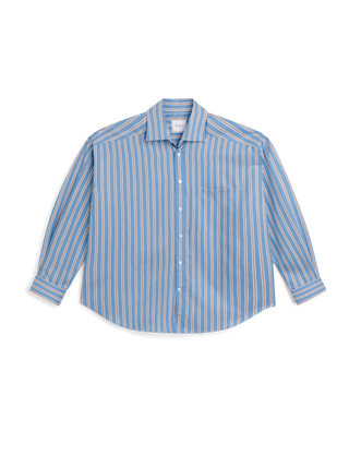 The Weekend: TENCEL™ Lyocell, Cornflower and Mocha Stripe