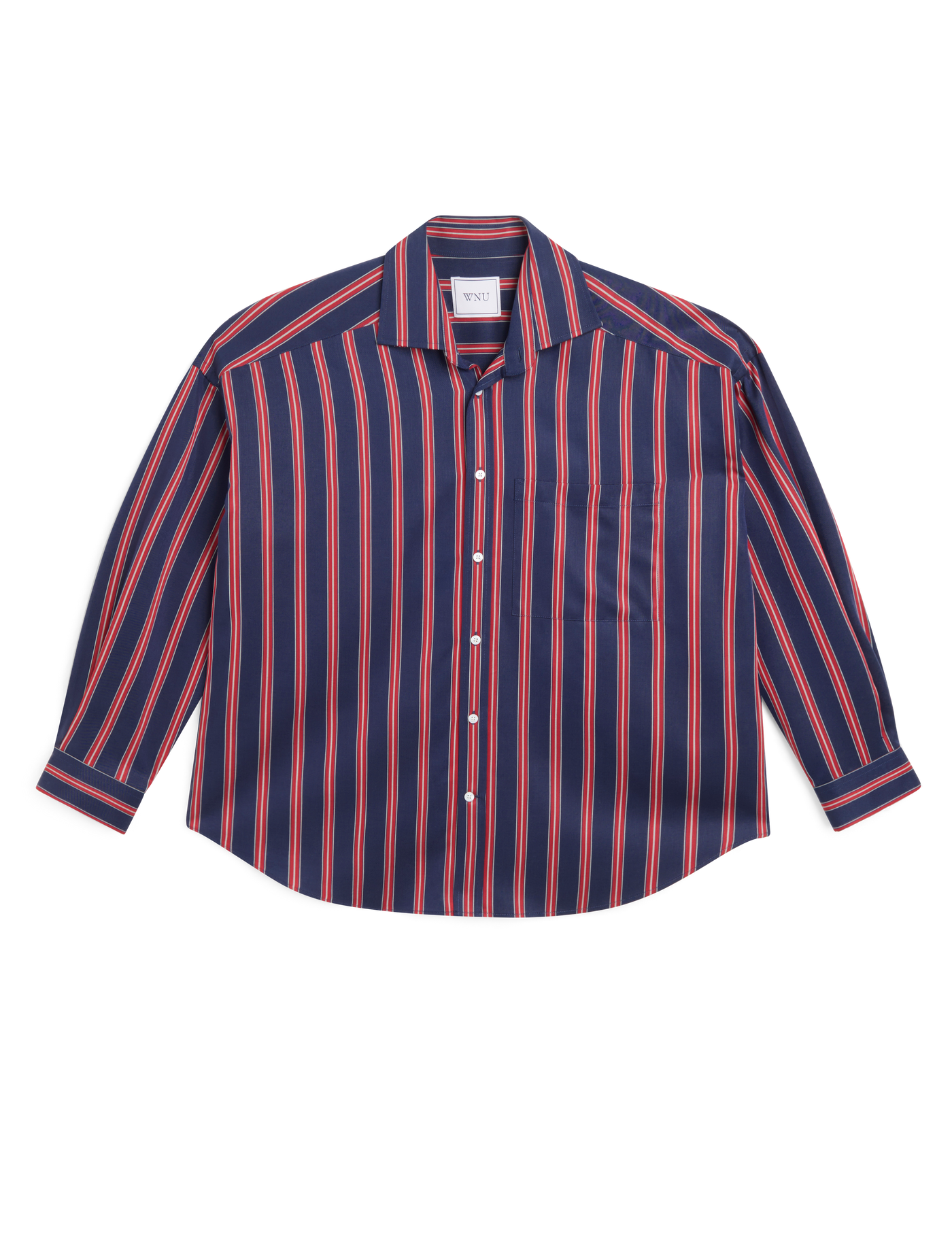 The Weekend: TENCEL™ Lyocell, Navy Blue and Red Stripe