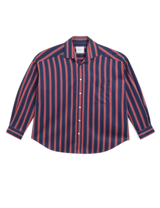 The Weekend: TENCEL™ Lyocell, Navy Blue and Red Stripe