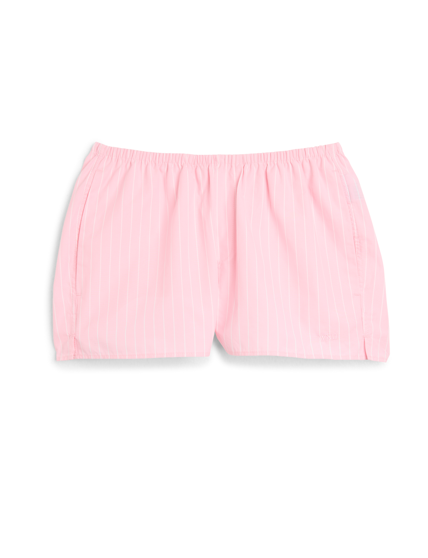 Court Short: Fine Poplin, Light Pink Stripe