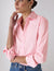 The Boyfriend: Fine Poplin, Light Pink Stripe