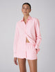 The Set: Fine Poplin Light Pink Stripe Shirt & Court Short