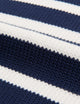 Devon Jumper: Cotton, Navy and Off-White Stripe
