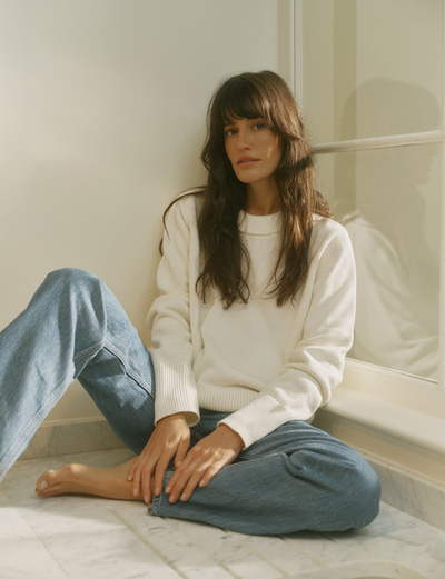 Devon Jumper: Cotton, Cream