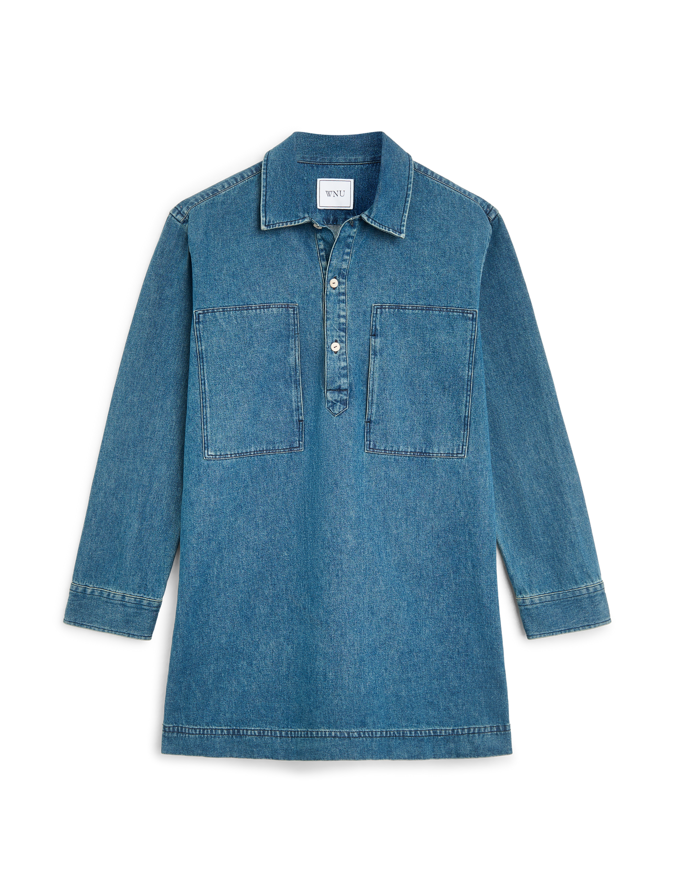 Serge Dress: Denim, Mid Blue