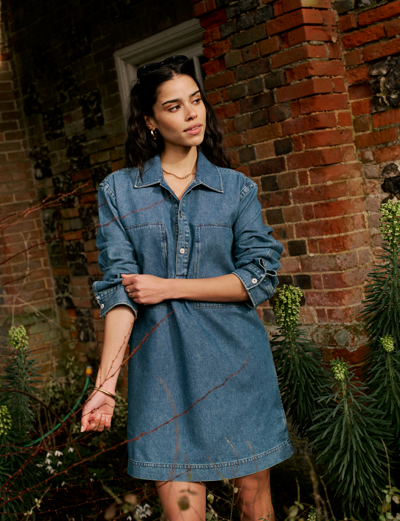 Serge Dress: Denim, Mid Blue – With Nothing Underneath Serge Dress: Denim, Mid Blue – With Nothing Underneath