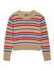 Devon Jumper: Cotton, Sand and Poppy Multi Stripe