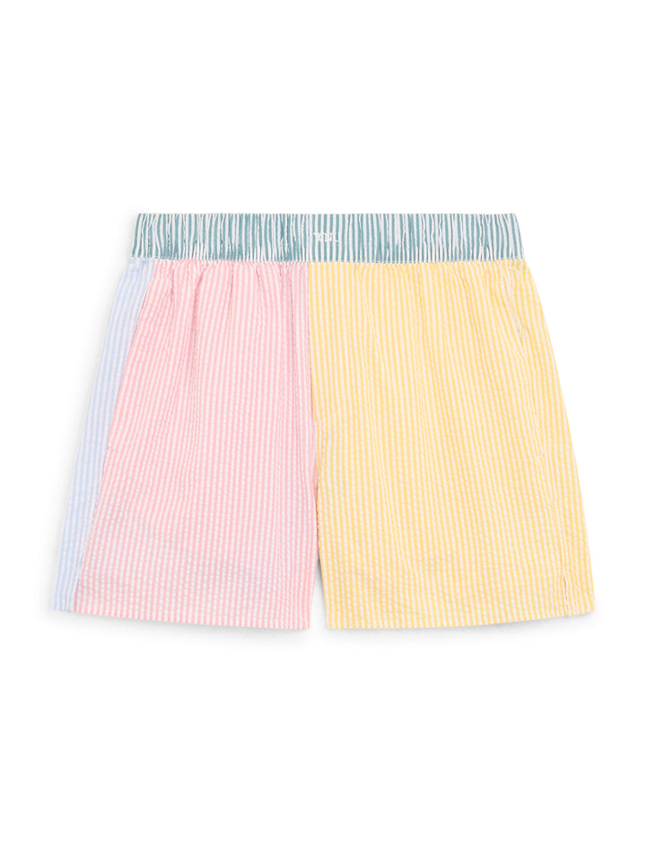 The Set: Seersucker, Multi Patchwork Shirt & Boxer Shorts