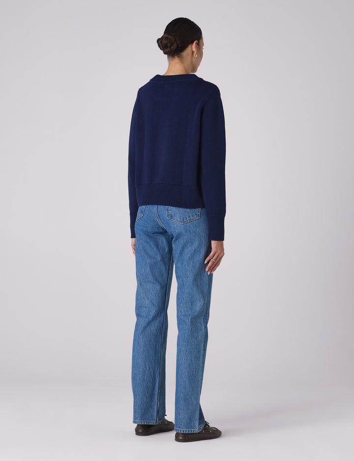 Devon Jumper: Cotton, Navy