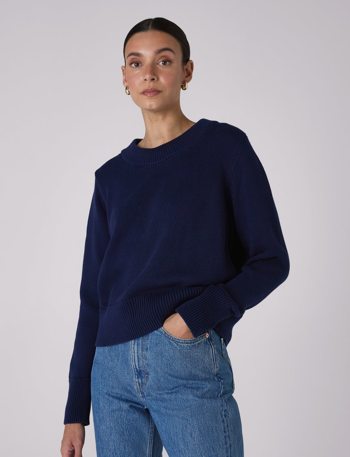 Devon Jumper: Cotton, Navy