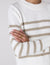 Devon Jumper: Cotton, Latte Stripe