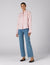 Kew Blouse: Linen, Red and Pink Stripe