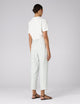 Regent Cigarette Trouser: Linen, Plum Print