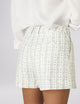 Penn Tailored Short: Linen, Plum Print