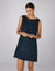 Jackie Dress: Linen, Navy Blue