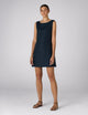 Jackie Dress: Linen, Navy Blue