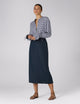 Clara Skirt: Linen, Navy Blue
