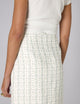 Clara Skirt: Linen, Plum Print