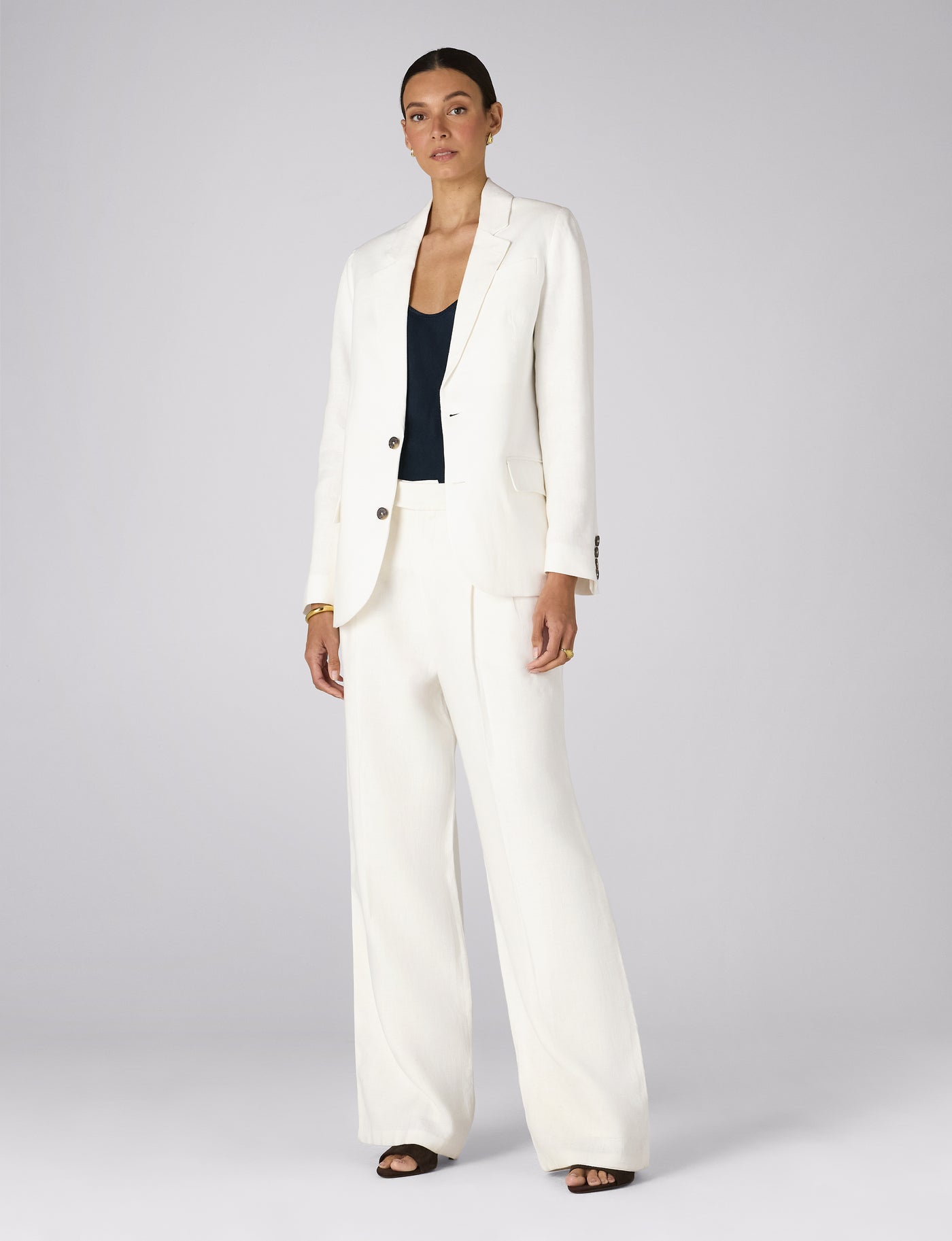 Rampling Trouser: Linen, Ivory
