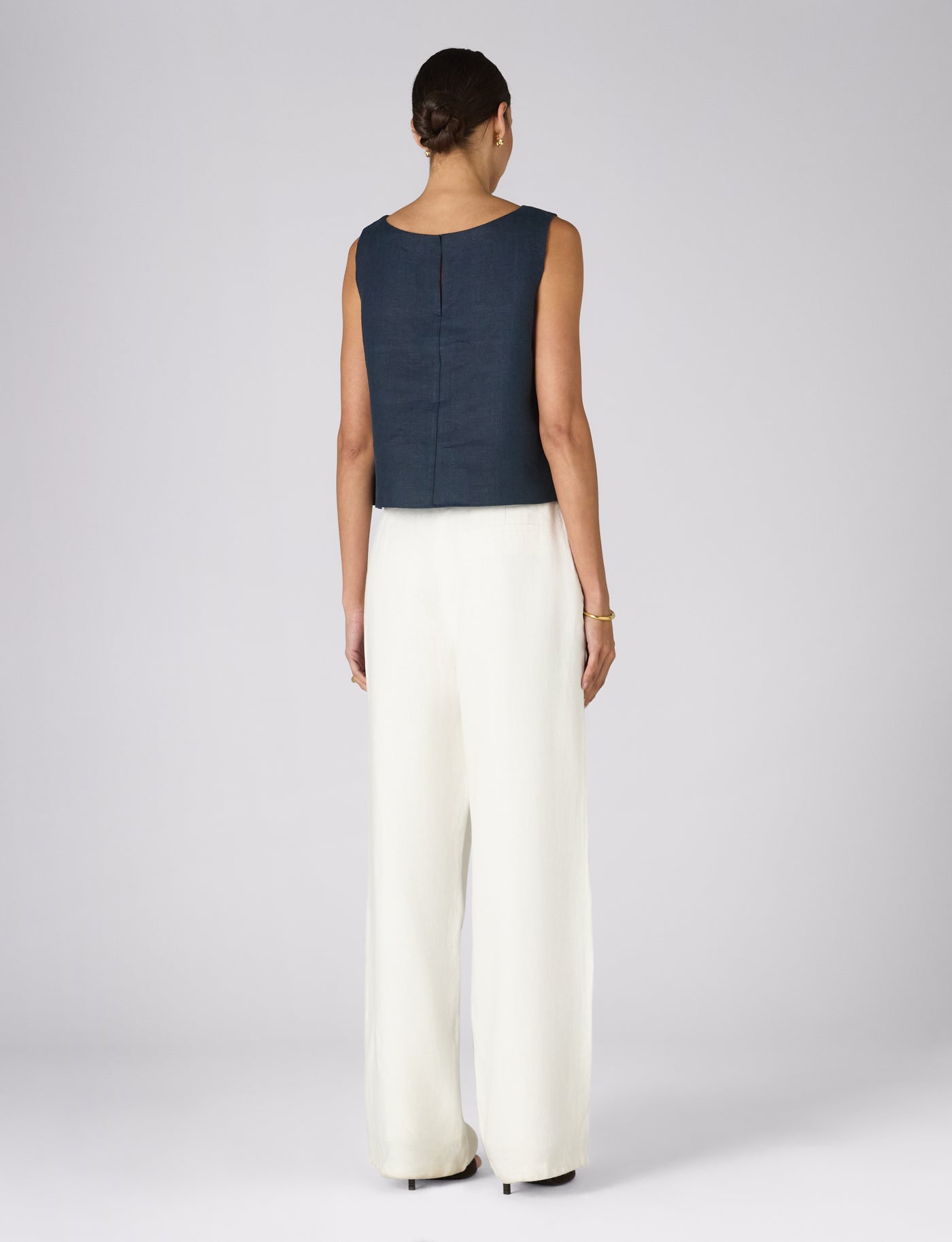 Rampling Trouser: Linen, Ivory