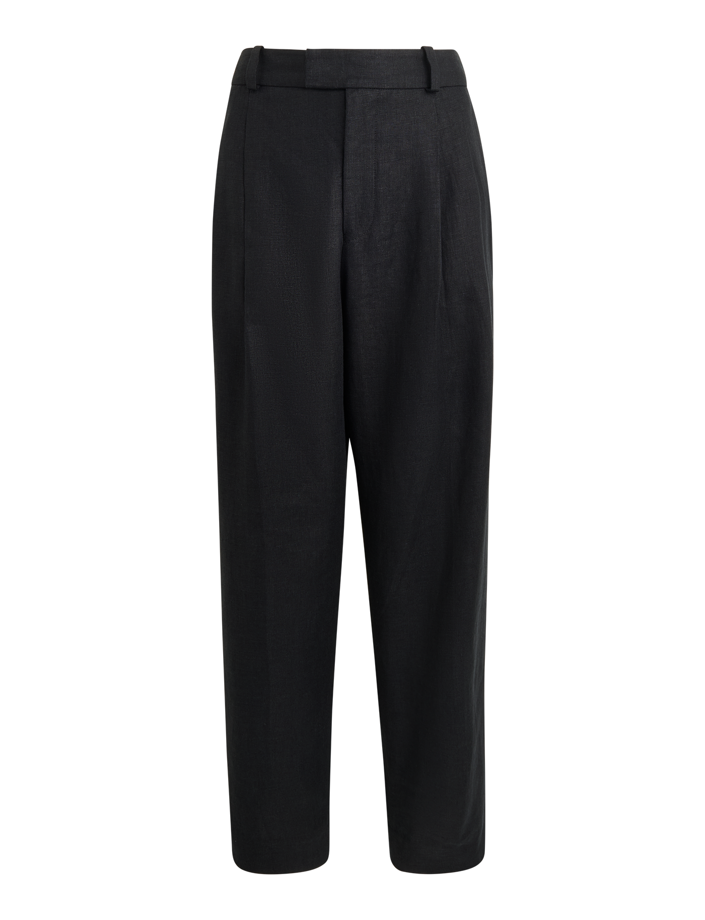 Christy Tapered Trouser: Linen, Black