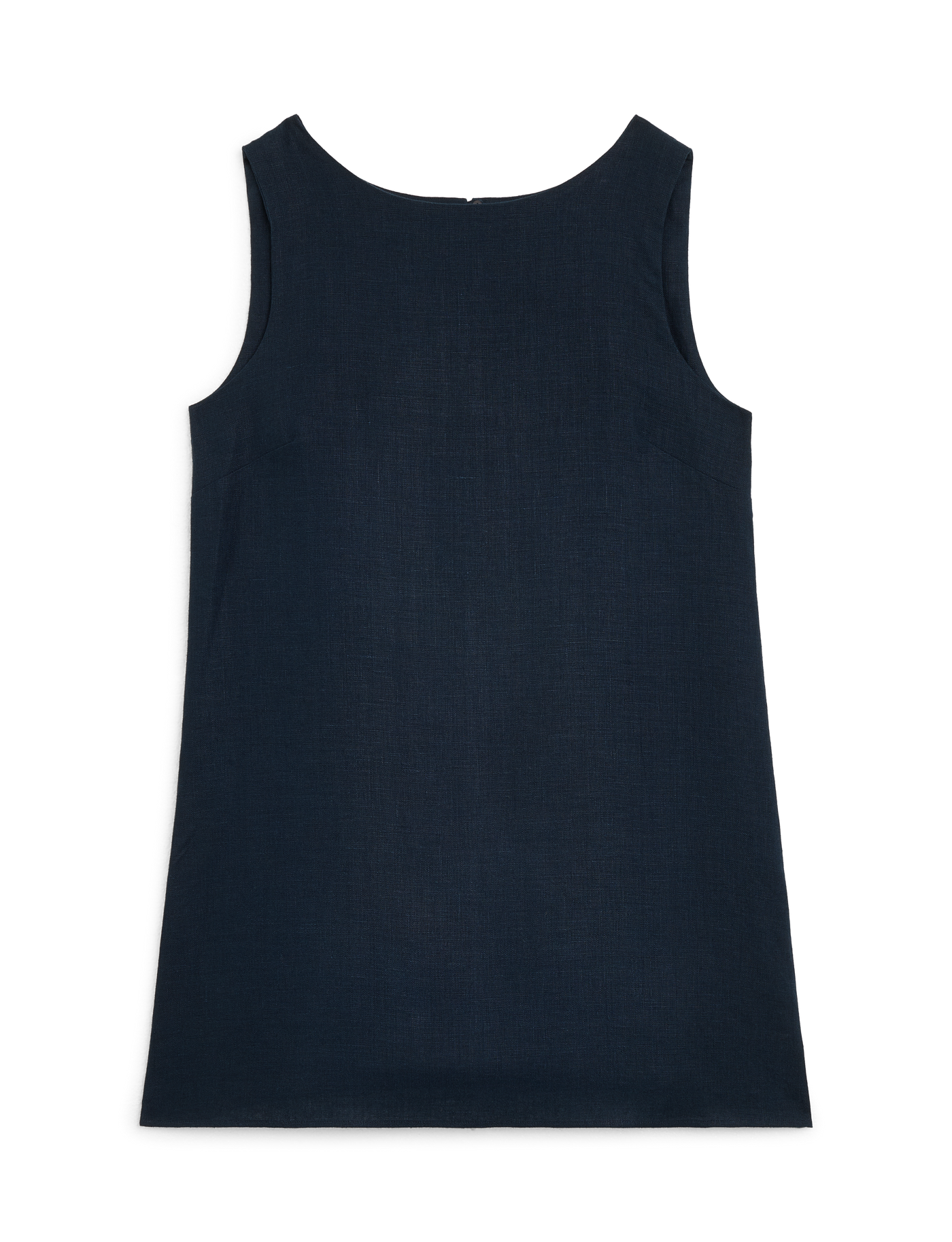 Jackie Dress: Linen, Navy Blue